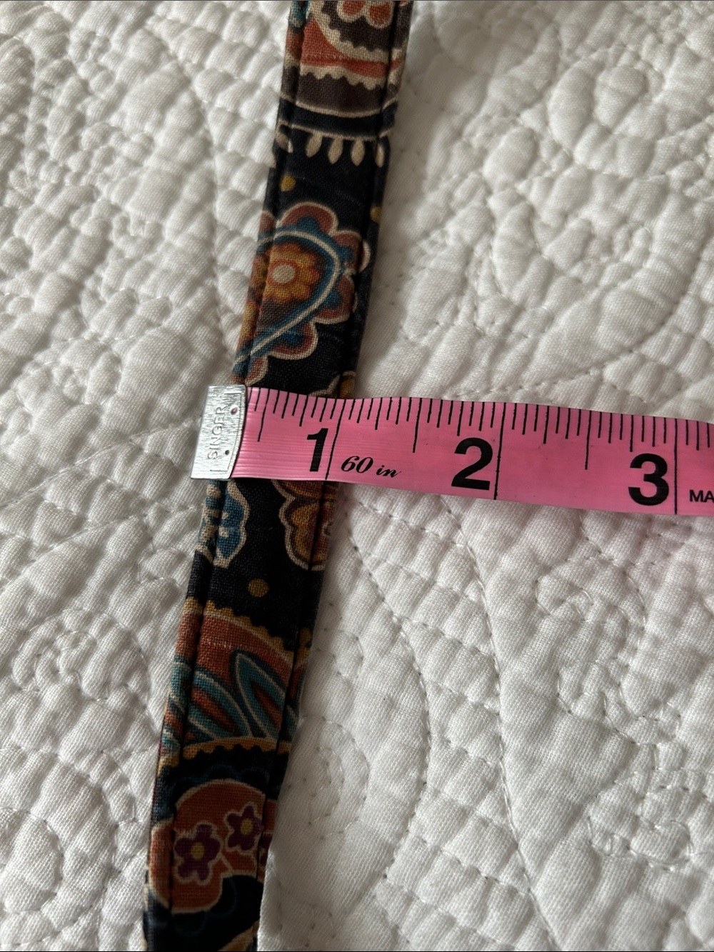 Vera Bradley quilted shoulder purse in browns, turquoise, yellow and black - Picture 11 of 15